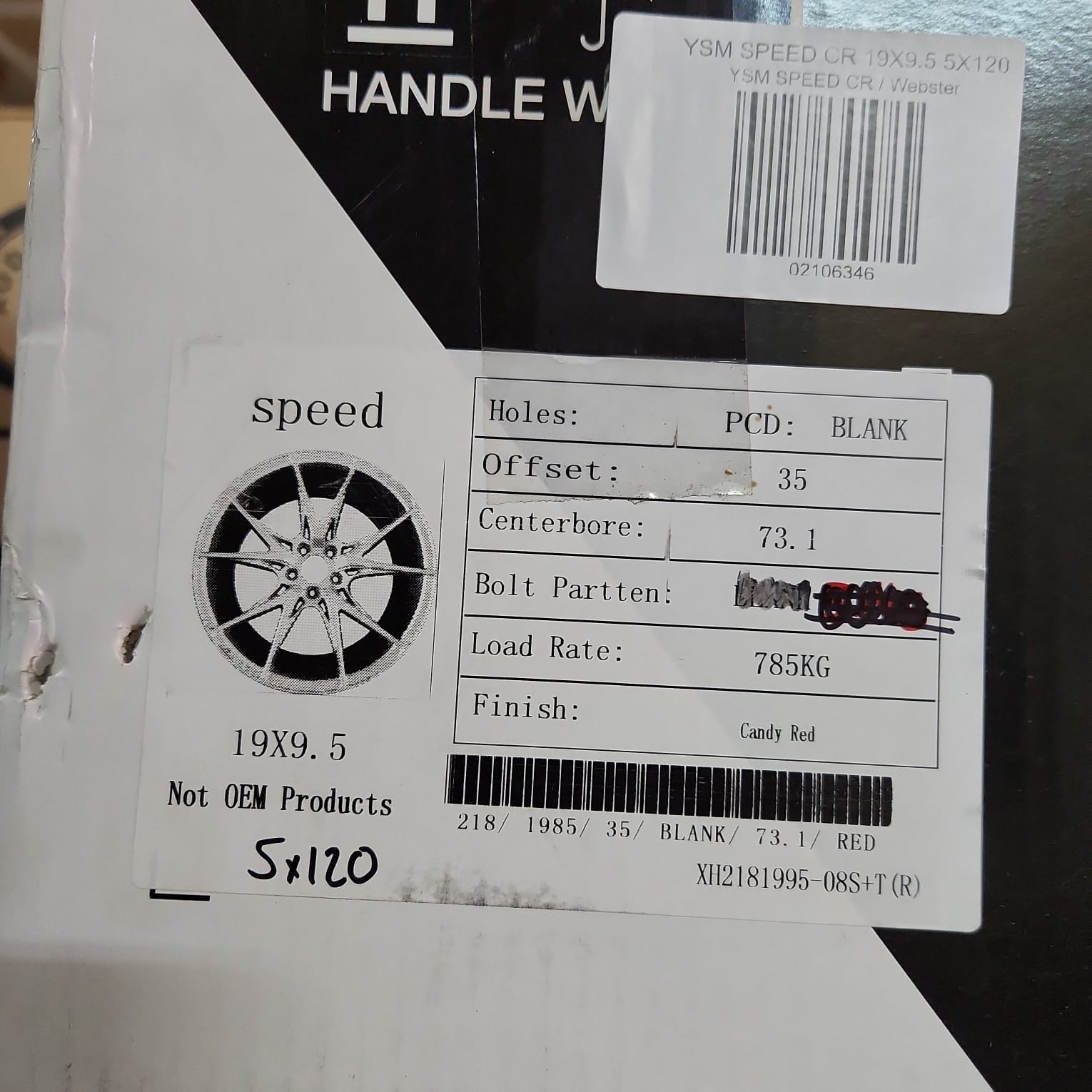 YSM SPEED CR 19X9.5 5X120 - Gun Hill Tire House (WTW - WHOLESALE TIRES & WHEELS)