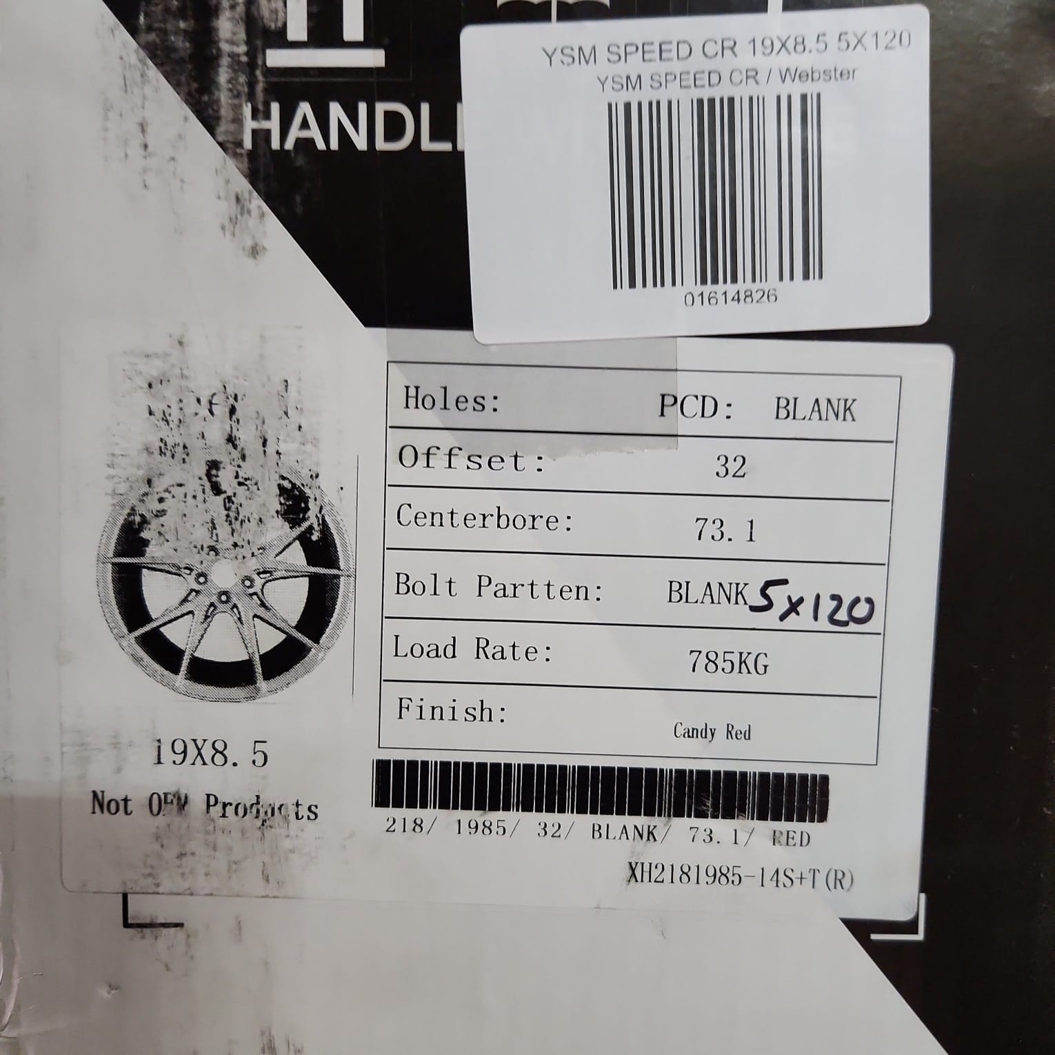 YSM SPEED CR 19X8.5 5X120 - Gun Hill Tire House (WTW - WHOLESALE TIRES & WHEELS)