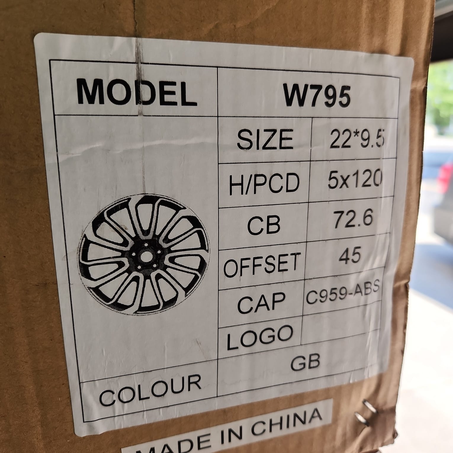 W795 22X9.5 5X120 GLOSS BLACK - Gun Hill Tire House (WTW - WHOLESALE TIRES & WHEELS)