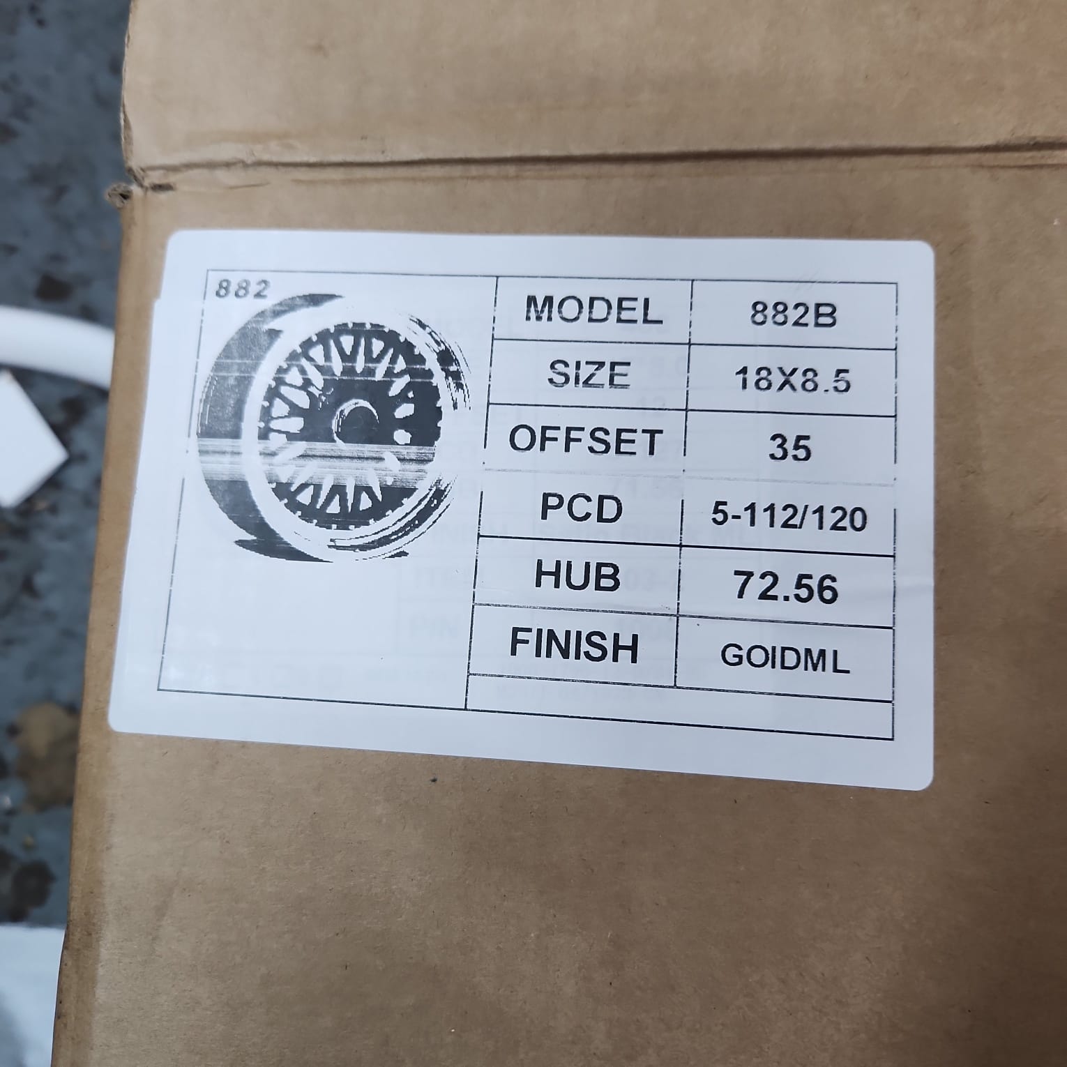 882 18X8.5 5X112 - 5X120 GOLD ML - Gun Hill Tire House (WTW - WHOLESALE TIRES & WHEELS)