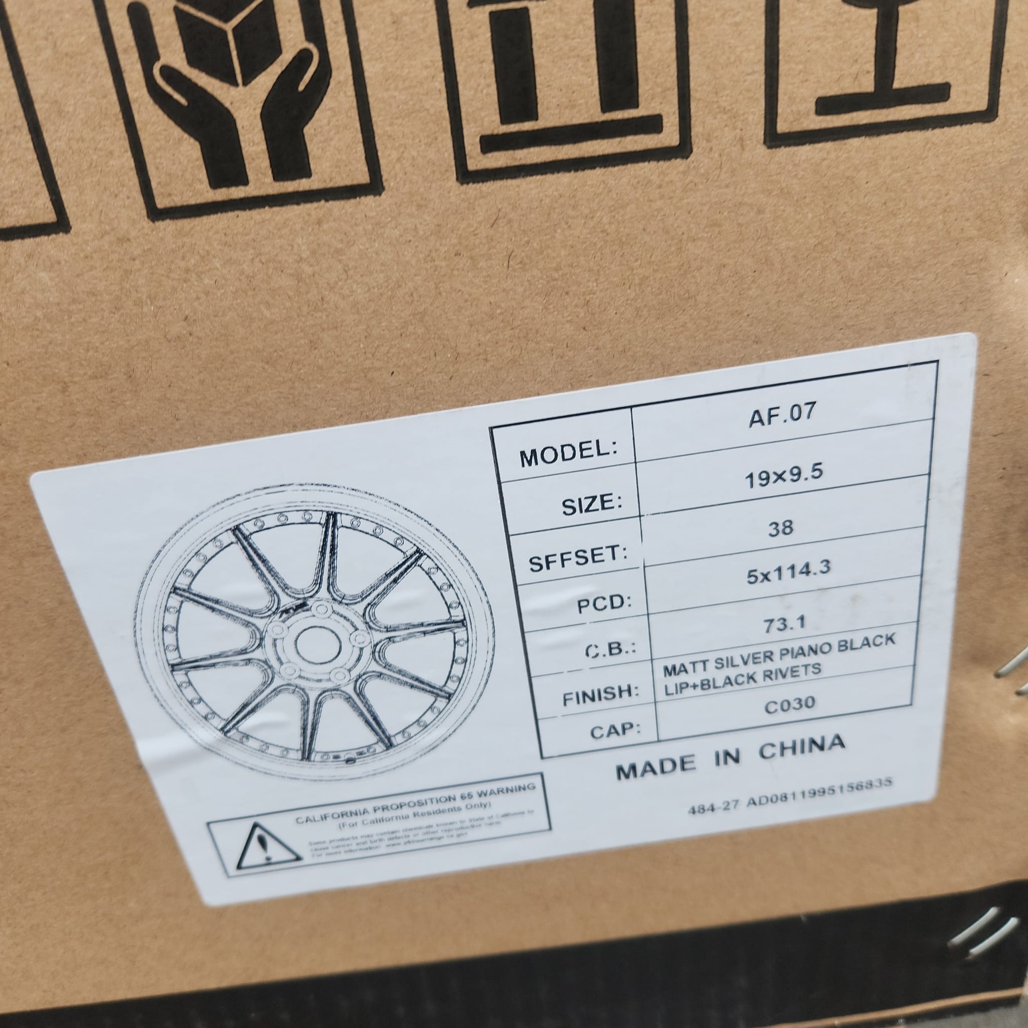 ARUIS AF07 19X9.5 5X4.5 MATT SILVER PIANO BLACK LIP + BLACK RIVETS - Gun Hill Tire House (WTW - WHOLESALE TIRES & WHEELS)