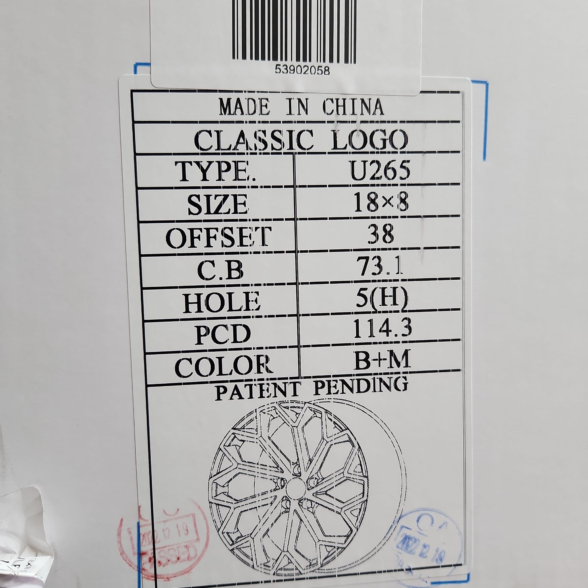 U2 65M WHEELS 18X8 5X114.3 B+M - Gun Hill Tire House (WTW - WHOLESALE TIRES & WHEELS)