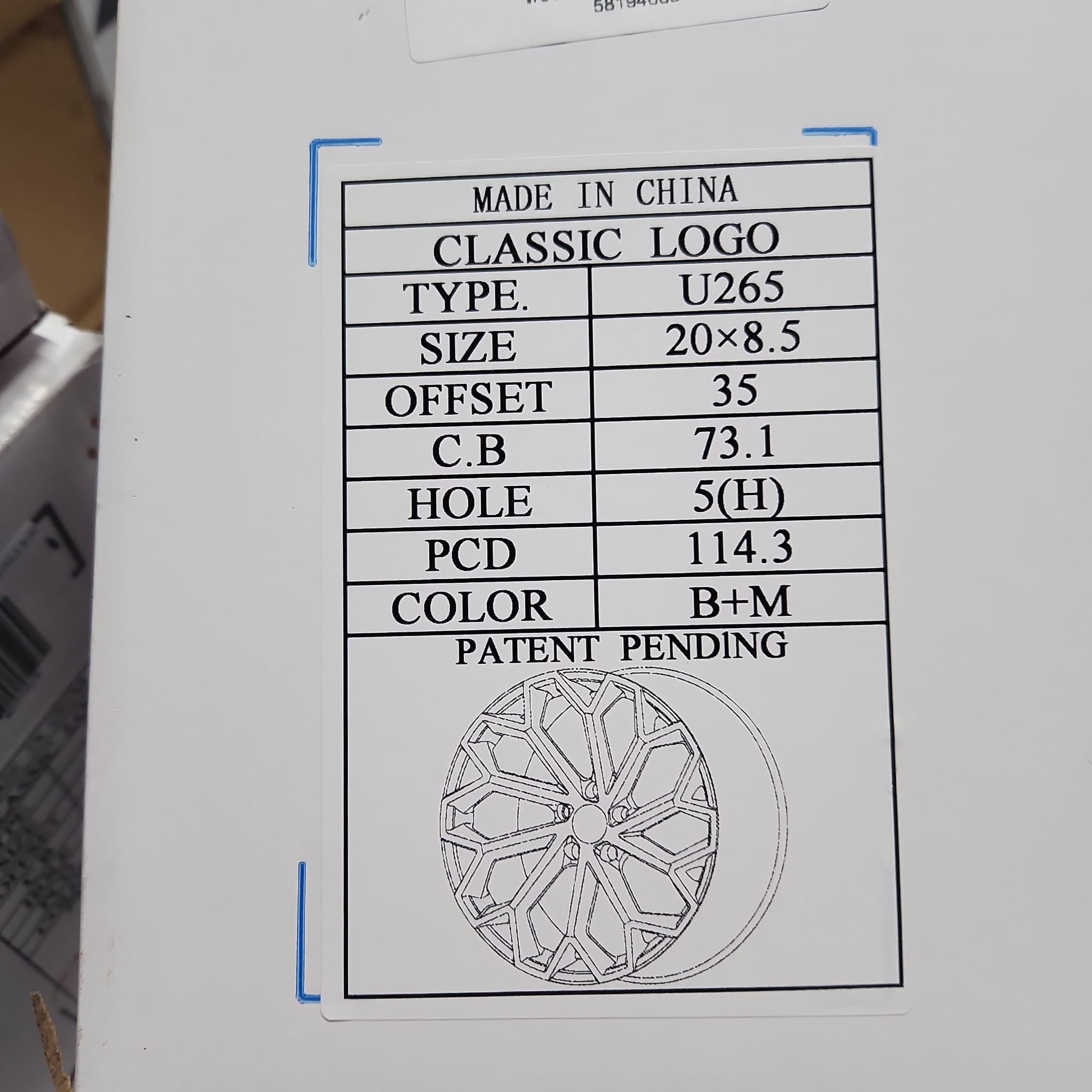 U2 65 - M 20X8.5 5X114.3 B+M - Gun Hill Tire House (WTW - WHOLESALE TIRES & WHEELS)