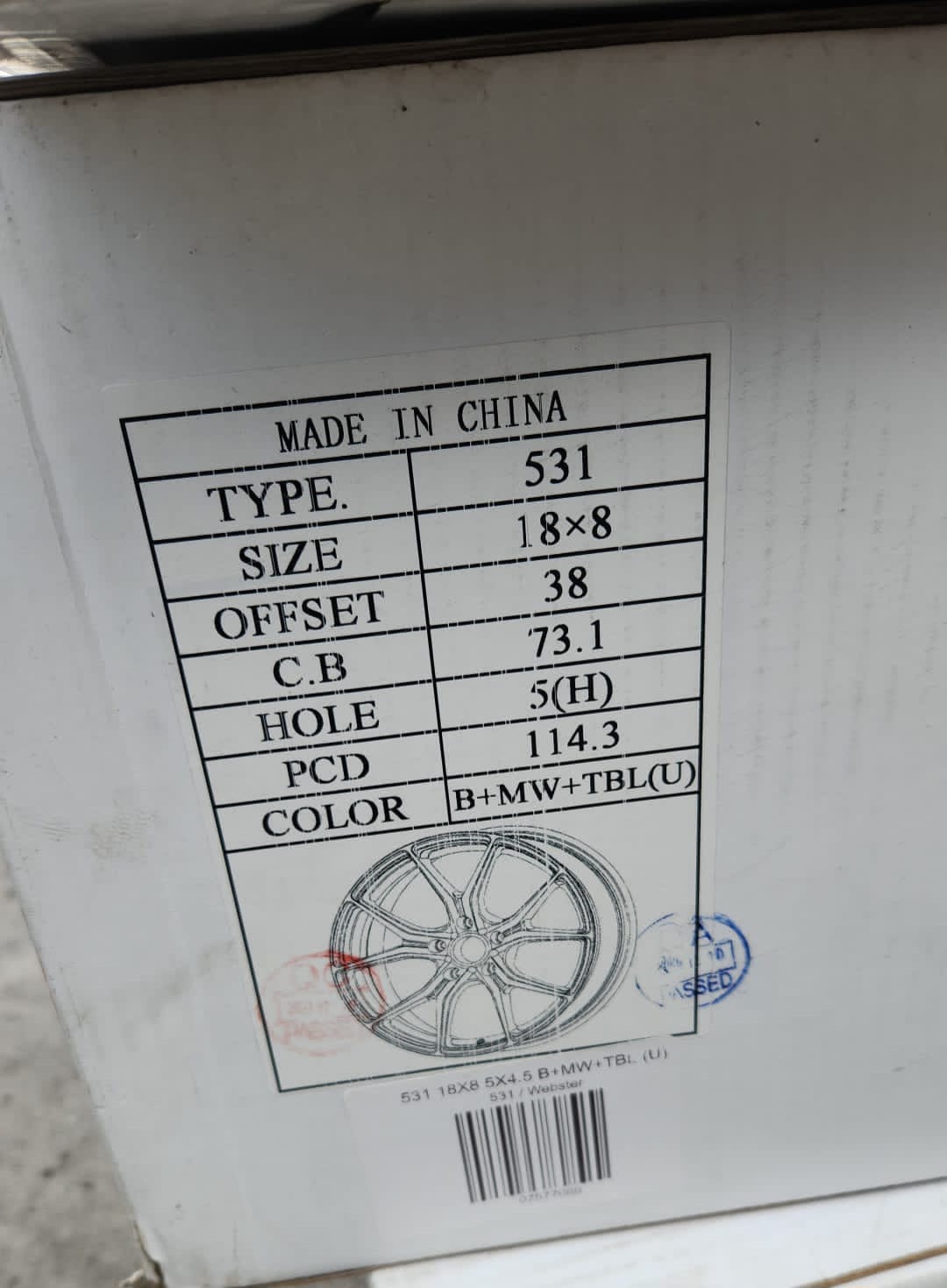 VELSEN WHEELS 531 - M 18X8 5X114.3 B+MW+TBL - Gun Hill Tire House (WTW - WHOLESALE TIRES & WHEELS)