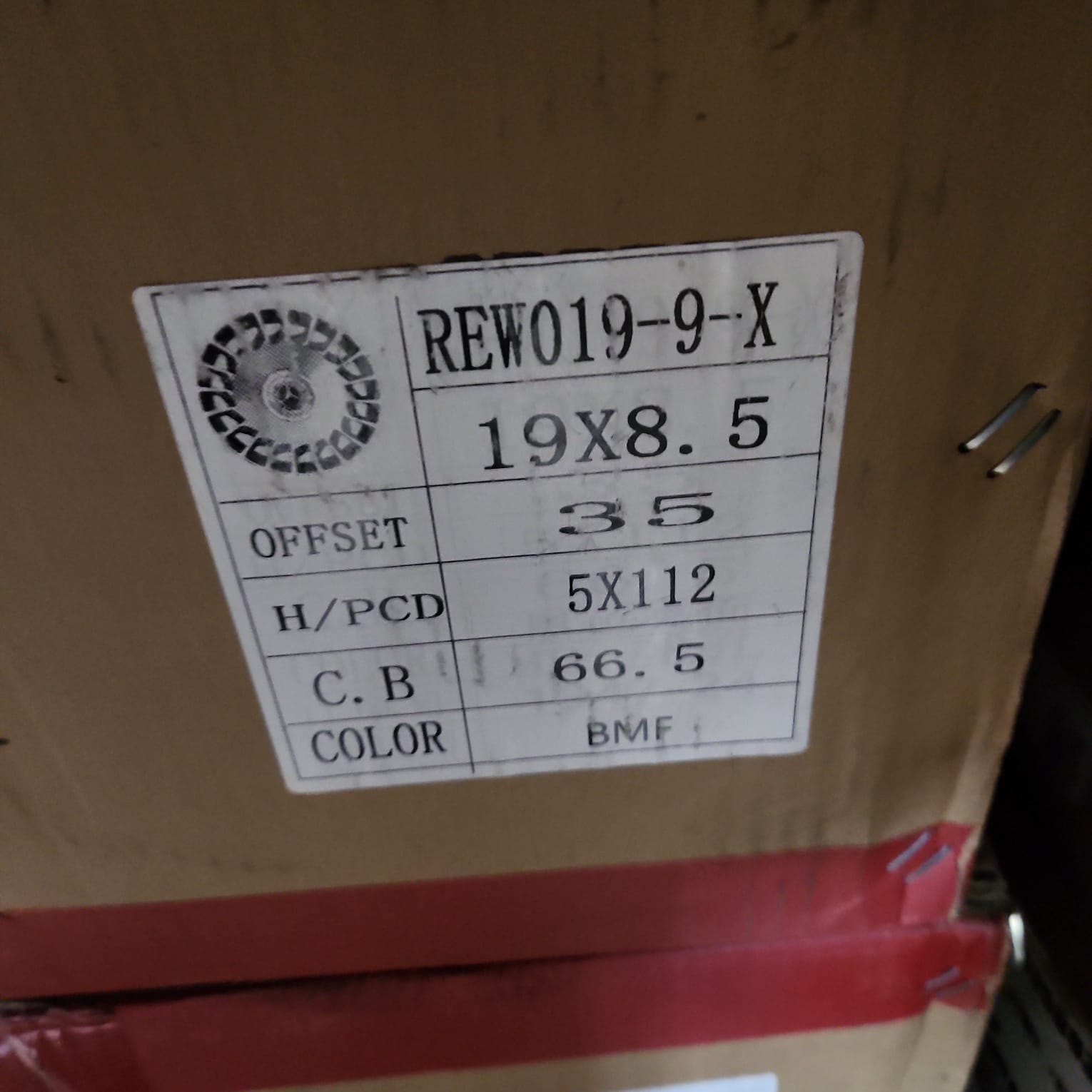 WHEELS OE - REW019 - 8 19x8.5 5x112 BLACK MACHINE FACE - Gun Hill Tire House (WTW - WHOLESALE TIRES & WHEELS)