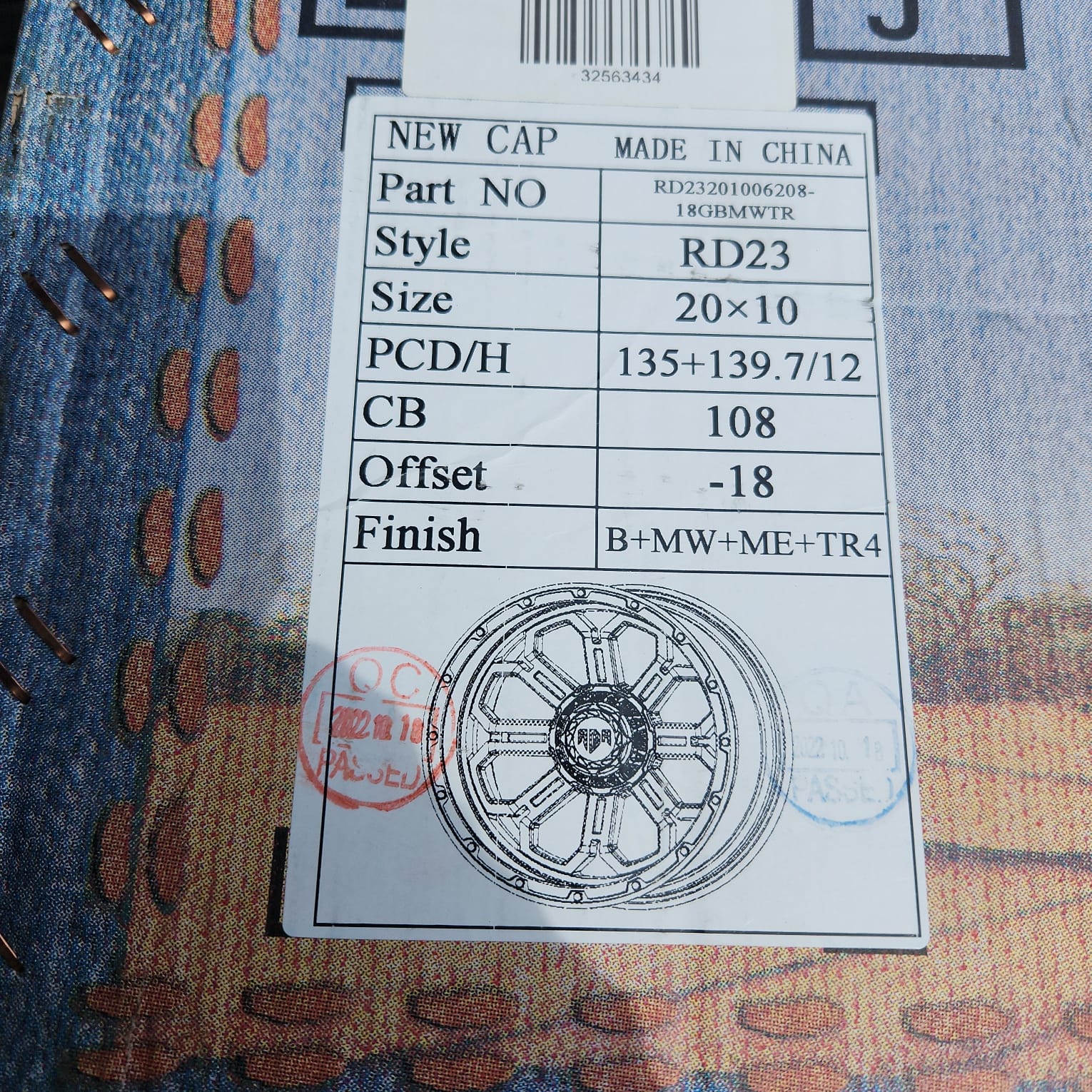 ADR RD23 20x10 6X135 - 6X139.7 B + MW + ME + TR4 - Gun Hill Tire House (WTW - WHOLESALE TIRES & WHEELS)