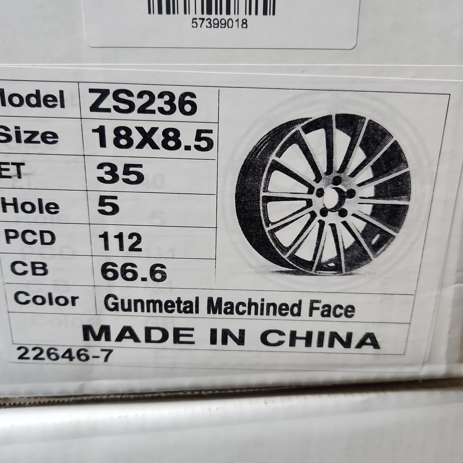0E - 0236 22646 - 8 WHEELS 18x8.5 5x112 GUN METAL MACHINED FACE - Gun Hill Tire House (WTW - WHOLESALE TIRES & WHEELS)