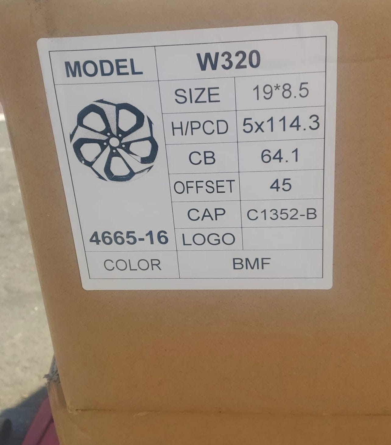 HD - W320 19x8.5 5X4.5 BLACK MACHINED FACE - Gun Hill Tire House (WTW - WHOLESALE TIRES & WHEELS)