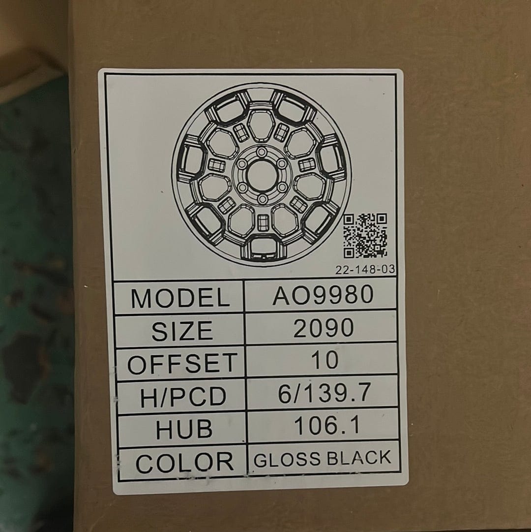 TRD 2022 AO9980 OFF ROAD 20X9 6X5.5 - @PIANO BLACK - Gun Hill Tire House (WTW - WHOLESALE TIRES & WHEELS)