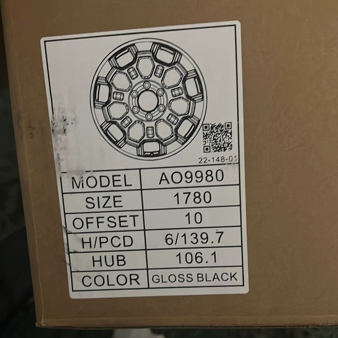 TRD 2022 AO9980 OFF ROAD 17X8.0 6X5.5 - @PIANO BLACK - Gun Hill Tire House (WTW - WHOLESALE TIRES & WHEELS)