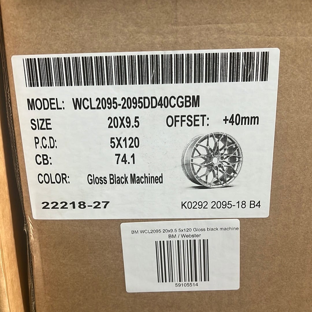 WCL206 WHEELS 20x9.5 5x120 GLOSS BLACK MACHINE - Gun Hill Tire House (WTW - WHOLESALE TIRES & WHEELS)