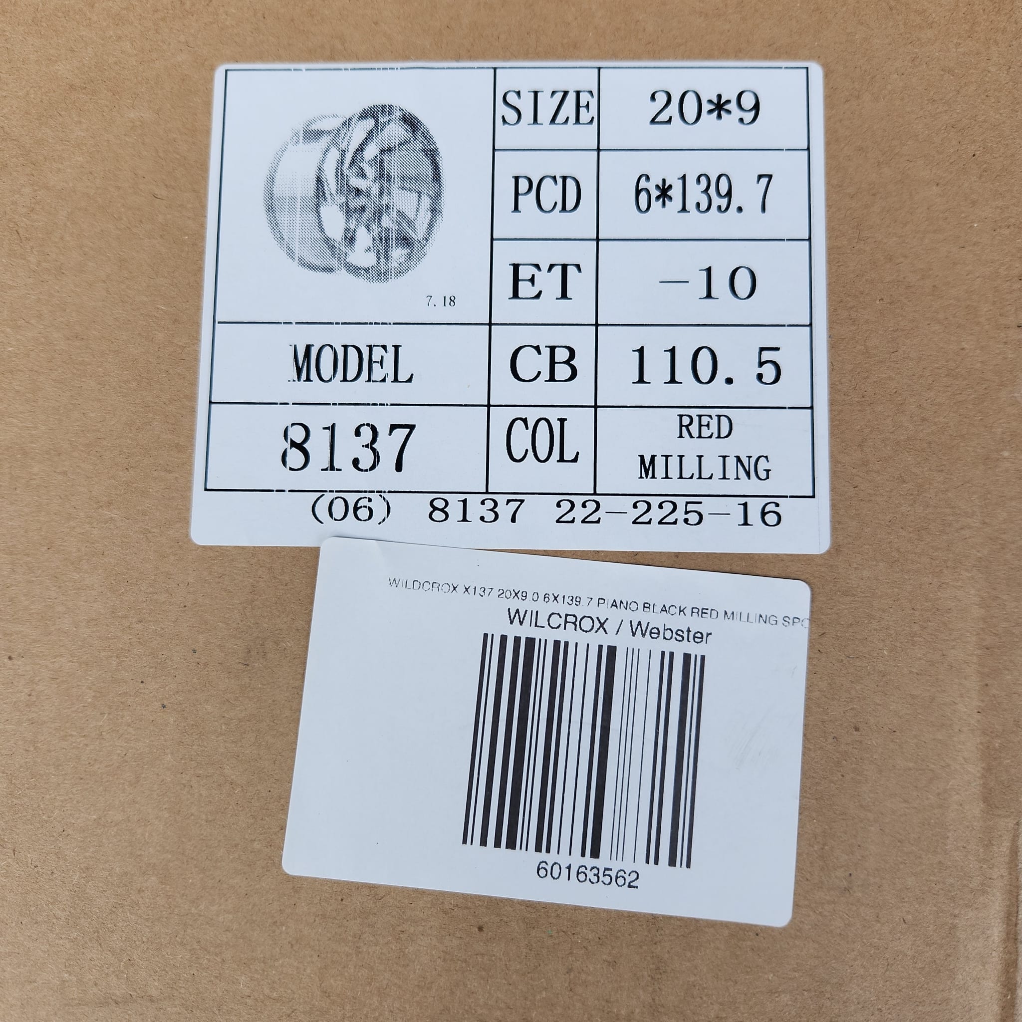 WILDCROX X137 20X9.0 6X139.7 RED MILLING - Gun Hill Tire House (WTW - WHOLESALE TIRES & WHEELS)