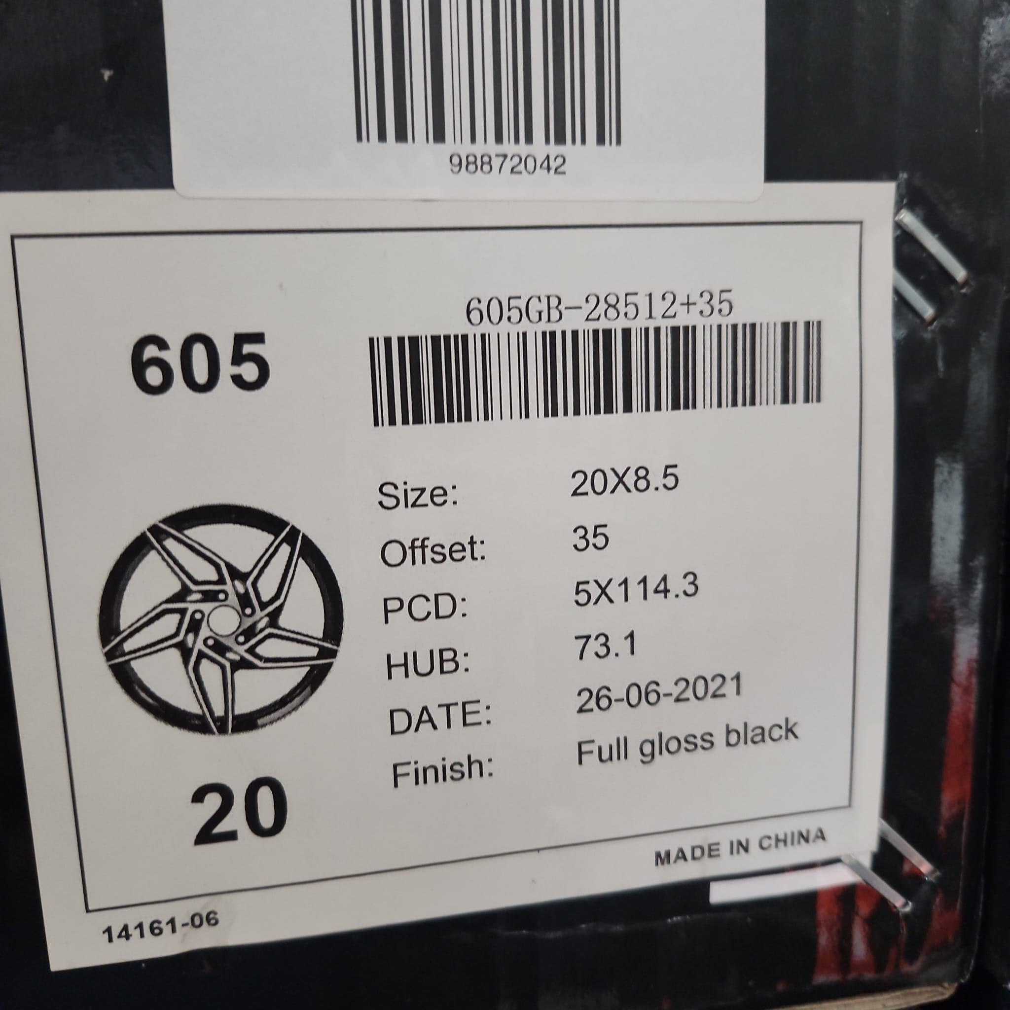 IMPACT RACING 605 20X8.5 5X4.5 FULL GLOSS BLACK - Gun Hill Tire House (WTW - WHOLESALE TIRES & WHEELS)