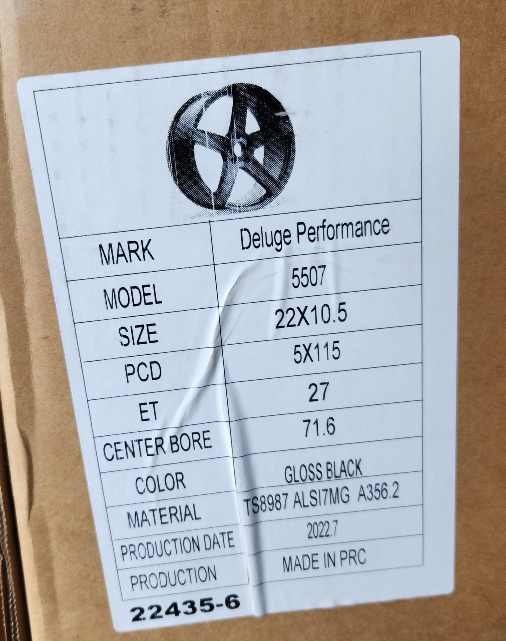 HELLCATII - ZS5507 22x10.5 5X115 GLOSS BLACK - Gun Hill Tire House (WTW - WHOLESALE TIRES & WHEELS)