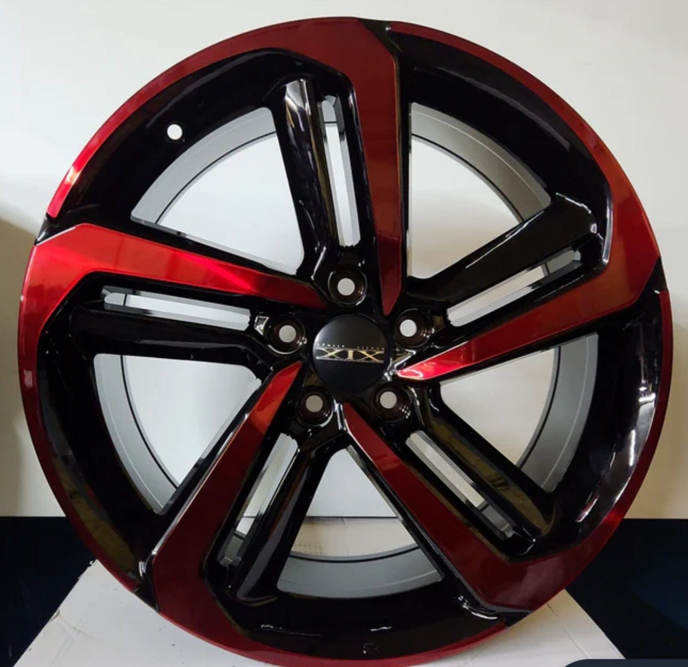 GWG 652 W315 18x8.5 5x114.3 GLOSS BLACK RED FACE. - Gun Hill Tire House (WTW - WHOLESALE TIRES & WHEELS)