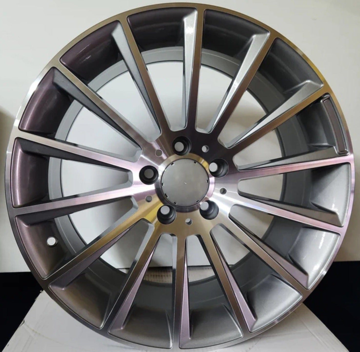 W813 WHEELS 17X8 5X112 GUN METAL MACHINE FACE - Gun Hill Tire House (WTW - WHOLESALE TIRES & WHEELS)