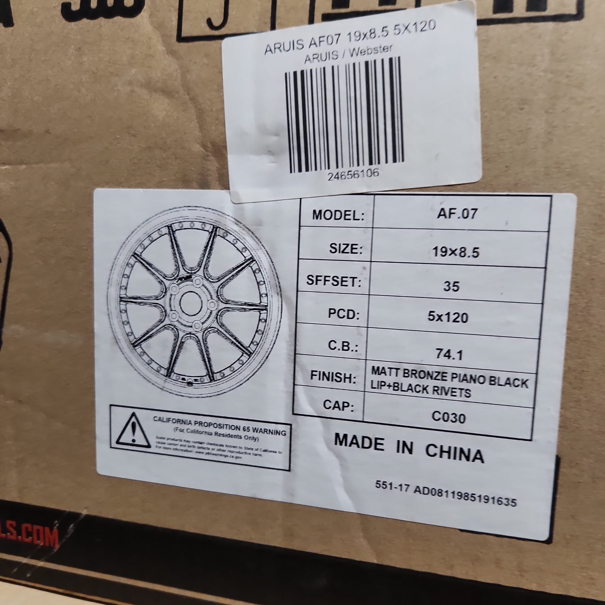 ARUIS AF07 19x8.5 5X120 - Gun Hill Tire House (WTW - WHOLESALE TIRES & WHEELS)