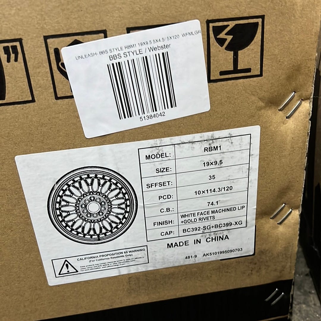 UNLEASH - RBM1 19X9.5 5X4.5/ 5X120 WFMLGR - Gun Hill Tire House (WTW - WHOLESALE TIRES & WHEELS)