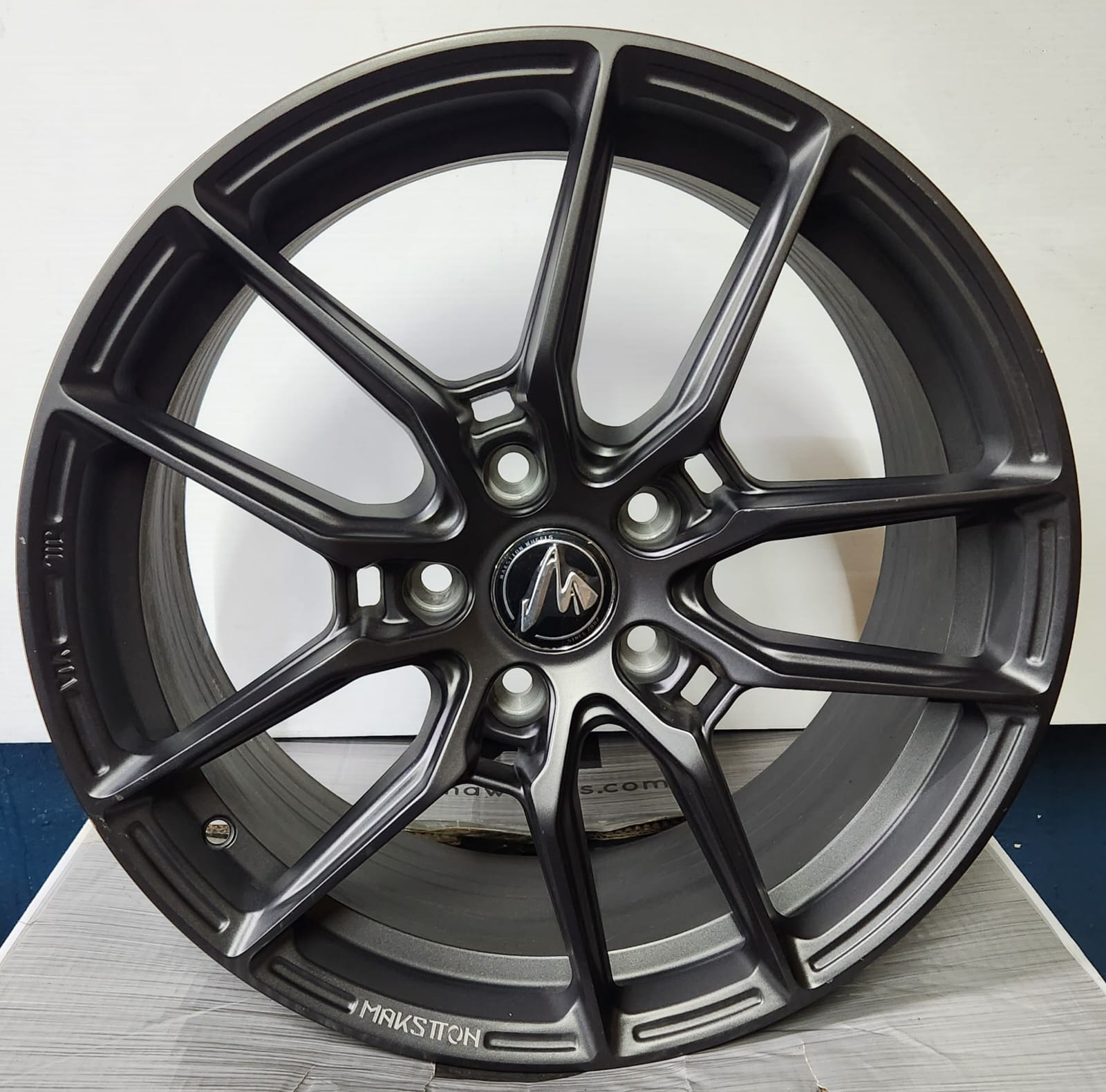 MAKSTTON MST 713 19x8.5 5x112 MATT GRAPPITE + milling letters - Gun Hill Tire House (WTW - WHOLESALE TIRES & WHEELS)