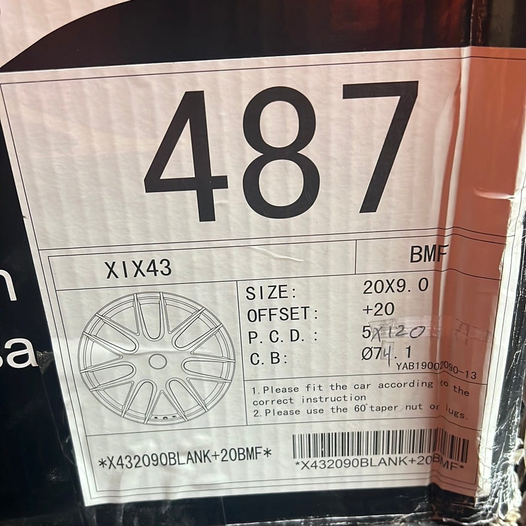 XIX X43 20X9 5X120 Black Machine Face - Gun Hill Tire House (WTW - WHOLESALE TIRES & WHEELS)