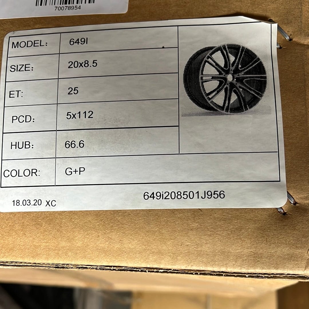 WHEELS - 6491 20X8.5 5X112 - Gun Hill Tire House (WTW - WHOLESALE TIRES & WHEELS)