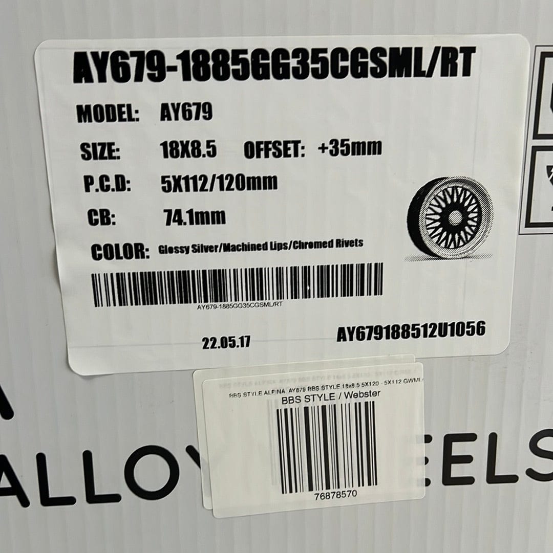 ALFINA WHEELS AY679 18x8.5 5X120 - 5X112 GSML/RT - Gun Hill Tire House (WTW - WHOLESALE TIRES & WHEELS)