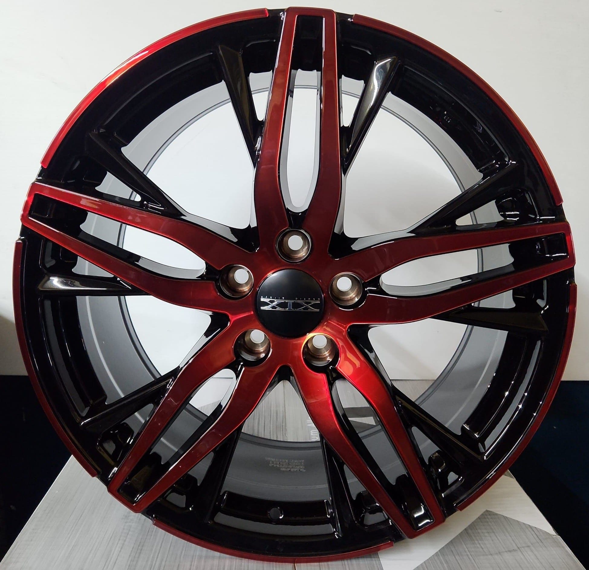 GWG 619 19X8.5 5X114.3 GLOSS BLACK RED - Gun Hill Tire House (WTW - WHOLESALE TIRES & WHEELS)