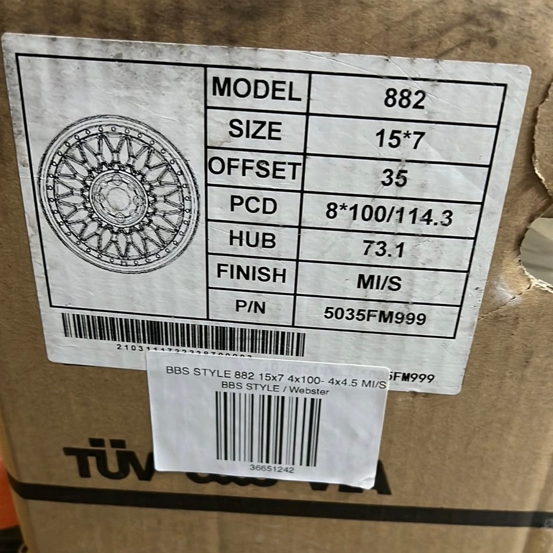 882 15x7 4x100 - 4x4.5 MI/S - Gun Hill Tire House (WTW - WHOLESALE TIRES & WHEELS)