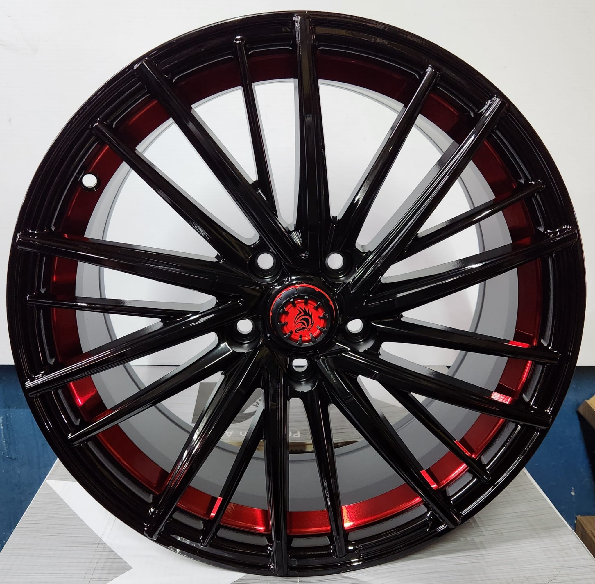 RAPIDASH - PW - RD - S9 17X7.5 5x4.5 MB+RED UC - Gun Hill Tire House (WTW - WHOLESALE TIRES & WHEELS)