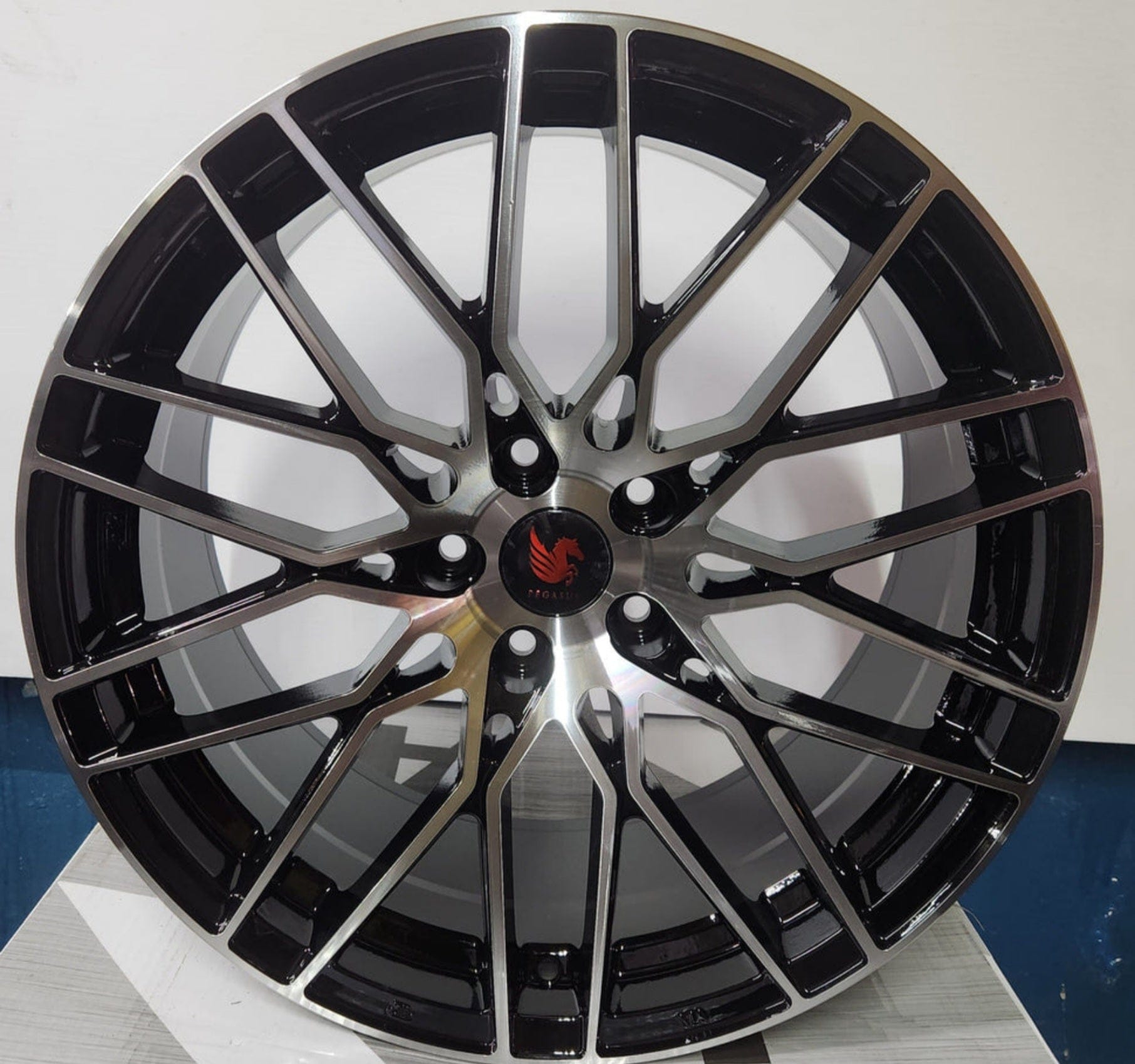 PEGASUS AF06 19x8.5 5x114.3 GLOSS BLACK MACHINE FACE - Gun Hill Tire House (WTW - WHOLESALE TIRES & WHEELS)