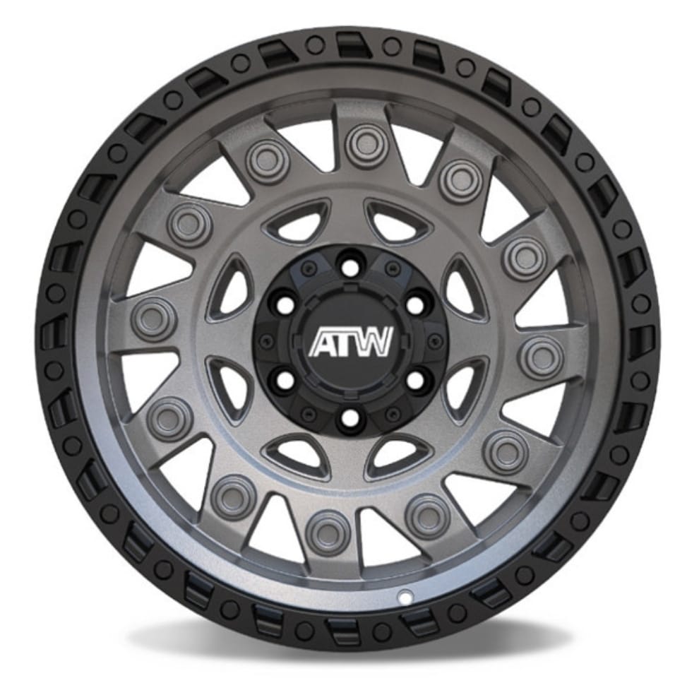 ATW CONGO 20X10 6X135 6X139.7 SATIN GUNMETAL BLACK LIP - Gun Hill Tire House (WTW - WHOLESALE TIRES & WHEELS)
