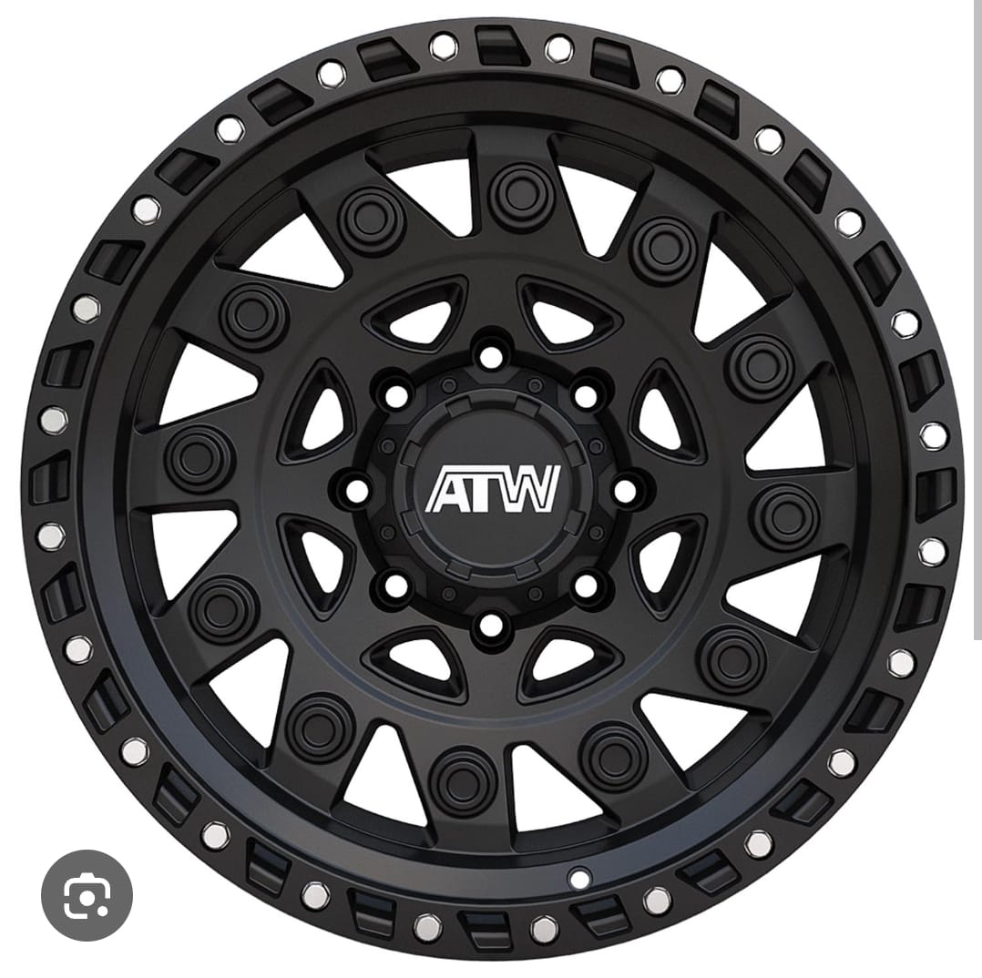 ATW CONGO 20x10 8x165 MATTE BLACK STAINLESS STEEL POINTS - Gun Hill Tire House (WTW - WHOLESALE TIRES & WHEELS)