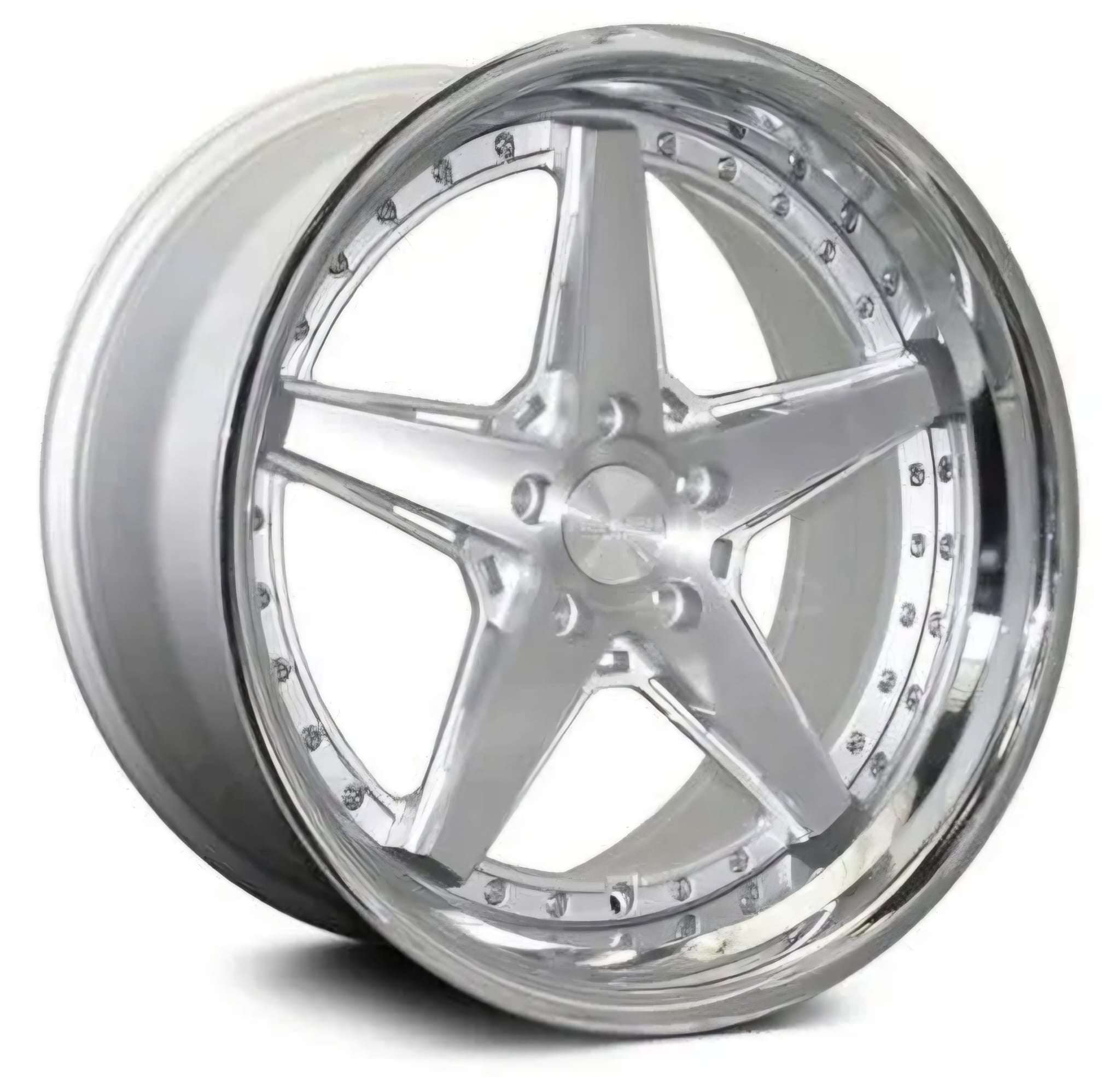 RENNEN CSL7 19X9.5 BLANK (5x112 - 5x120) SILVER BRUSED / CHROME SSL LIP - Gun Hill Tire House (WTW - WHOLESALE TIRES & WHEELS)