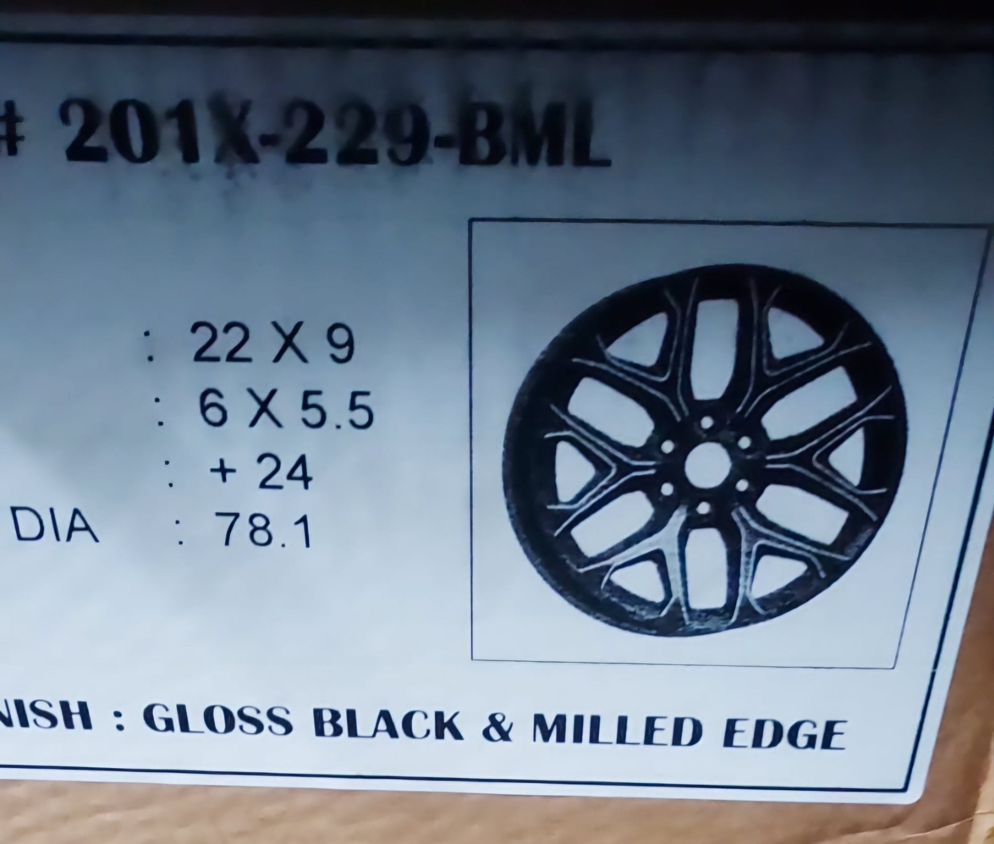 FP STYLE 203 22x9 6x139.7 BLACK MILLED - Gun Hill Tire House (WTW - WHOLESALE TIRES & WHEELS)