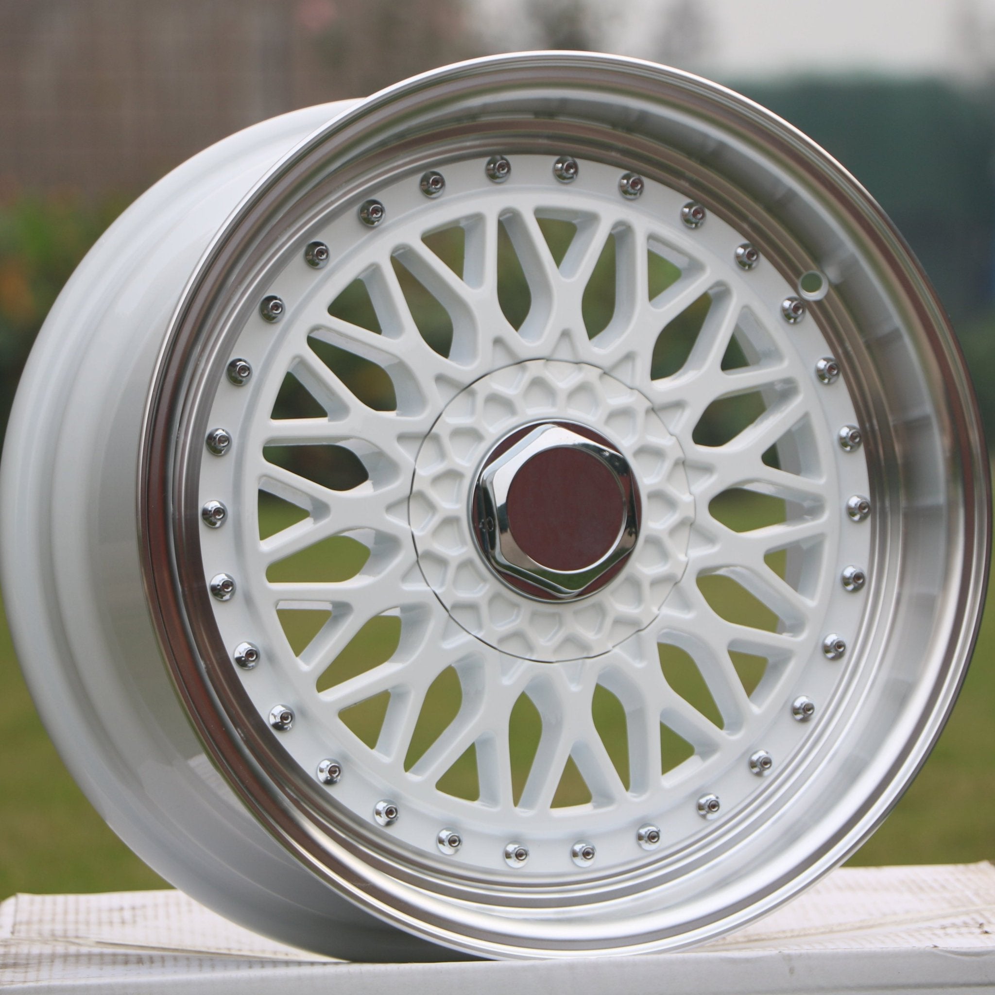 W881 479 White Machined Lip 17x7.5 ET35 5x112/114.3/120 CB73.1 - Gun Hill Tire House (WTW - WHOLESALE TIRES & WHEELS)