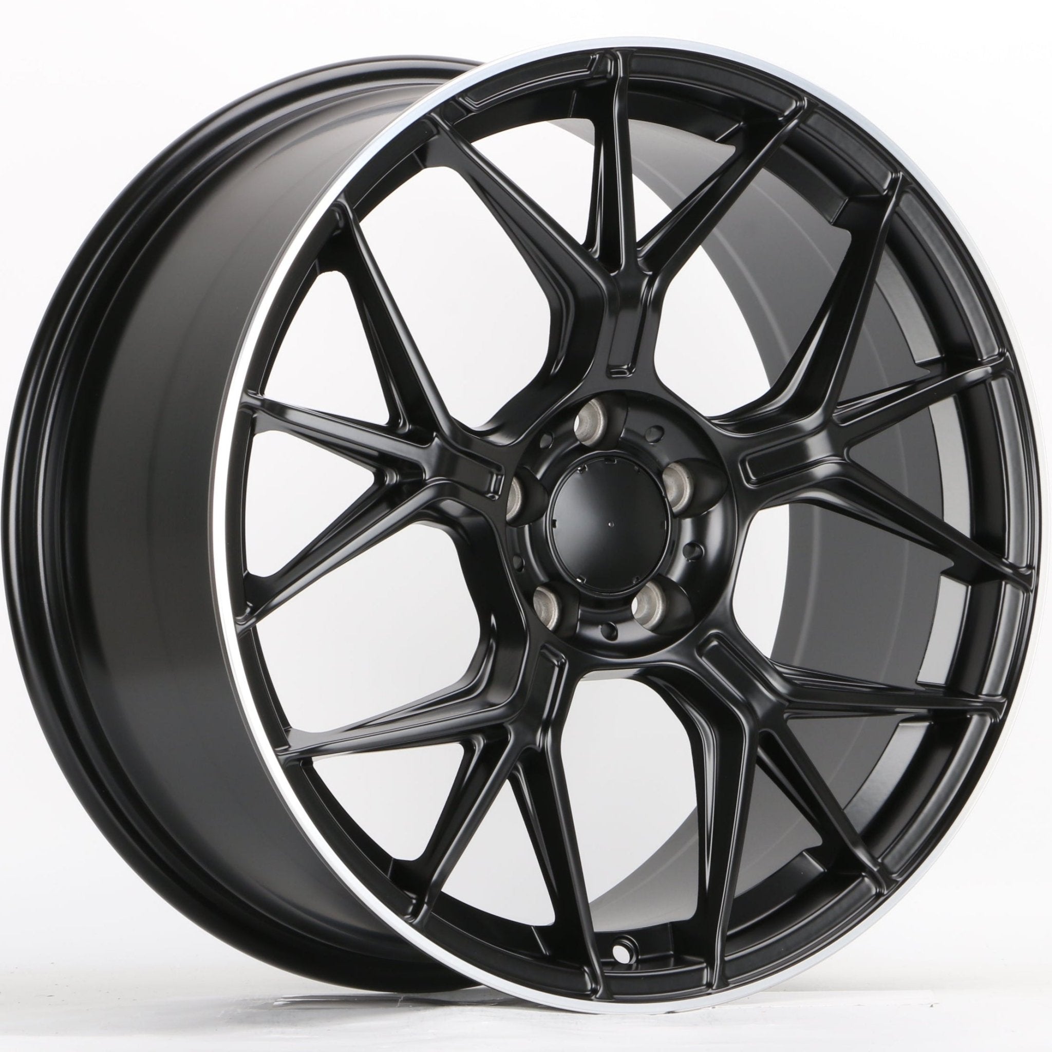 W871 iV - 622 Satin Black Machined Lip 19x9.5 ET45 5x112 CB66.6 - Gun Hill Tire House (WTW - WHOLESALE TIRES & WHEELS)