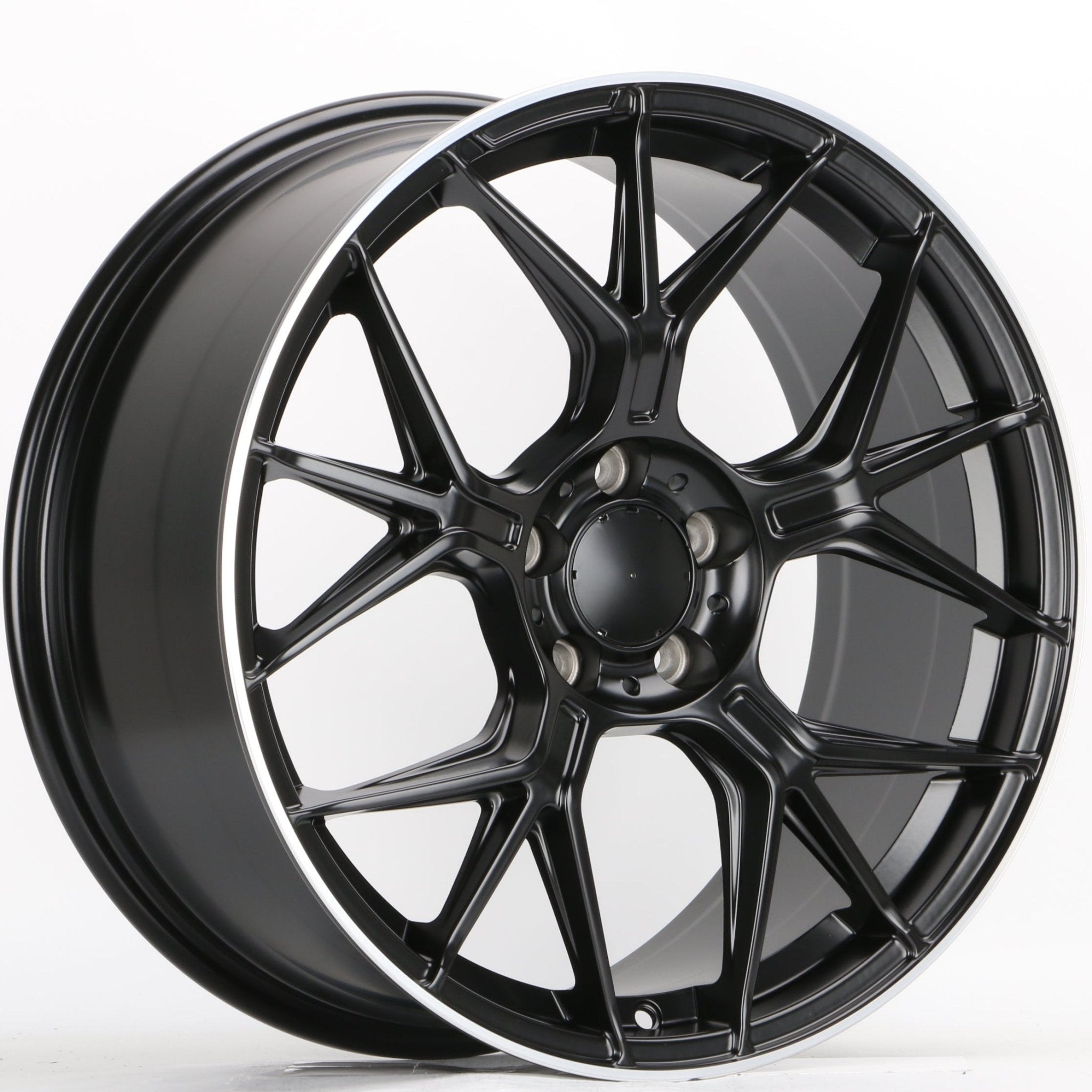 W871 iVF - 120 Satin Black Machined Lip 20x8.5 ET40 5x112 CB66.6 - Gun Hill Tire House (WTW - WHOLESALE TIRES & WHEELS)