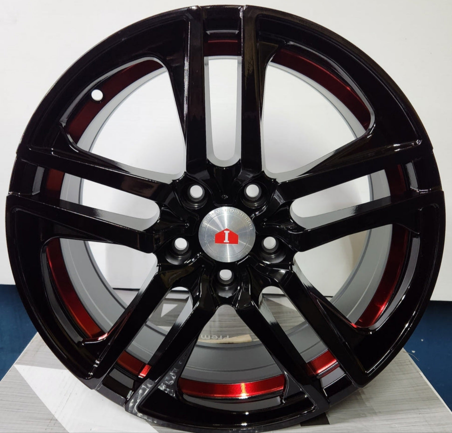 RAPIDASH - PW RD14 16x7.0 5X114.3 PIANO BLACK+ RED UNDER CUT - Gun Hill Tire House (WTW - WHOLESALE TIRES & WHEELS)
