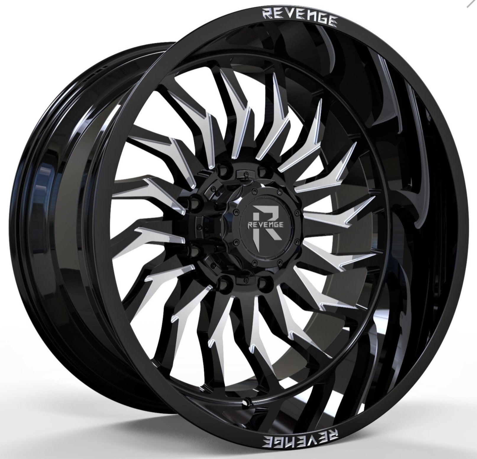 REVENGE RV - 204 20X10 5X127 5X139.7 BLACK AND MILLED - Gun Hill Tire House (WTW - WHOLESALE TIRES & WHEELS)