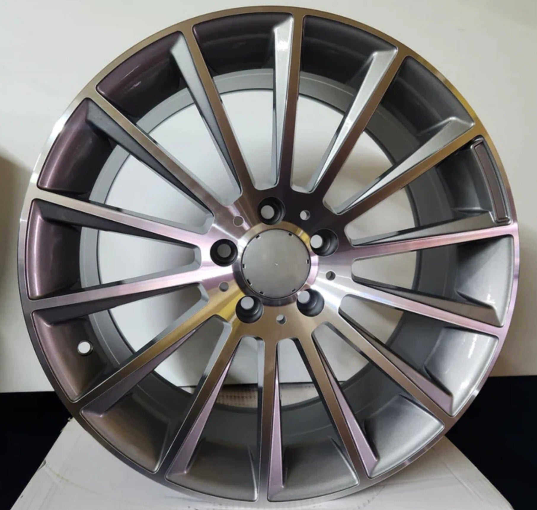 W813 22X10 5X112 GUNMETAL MACHINED FACE - Gun Hill Tire House (WTW - WHOLESALE TIRES & WHEELS)