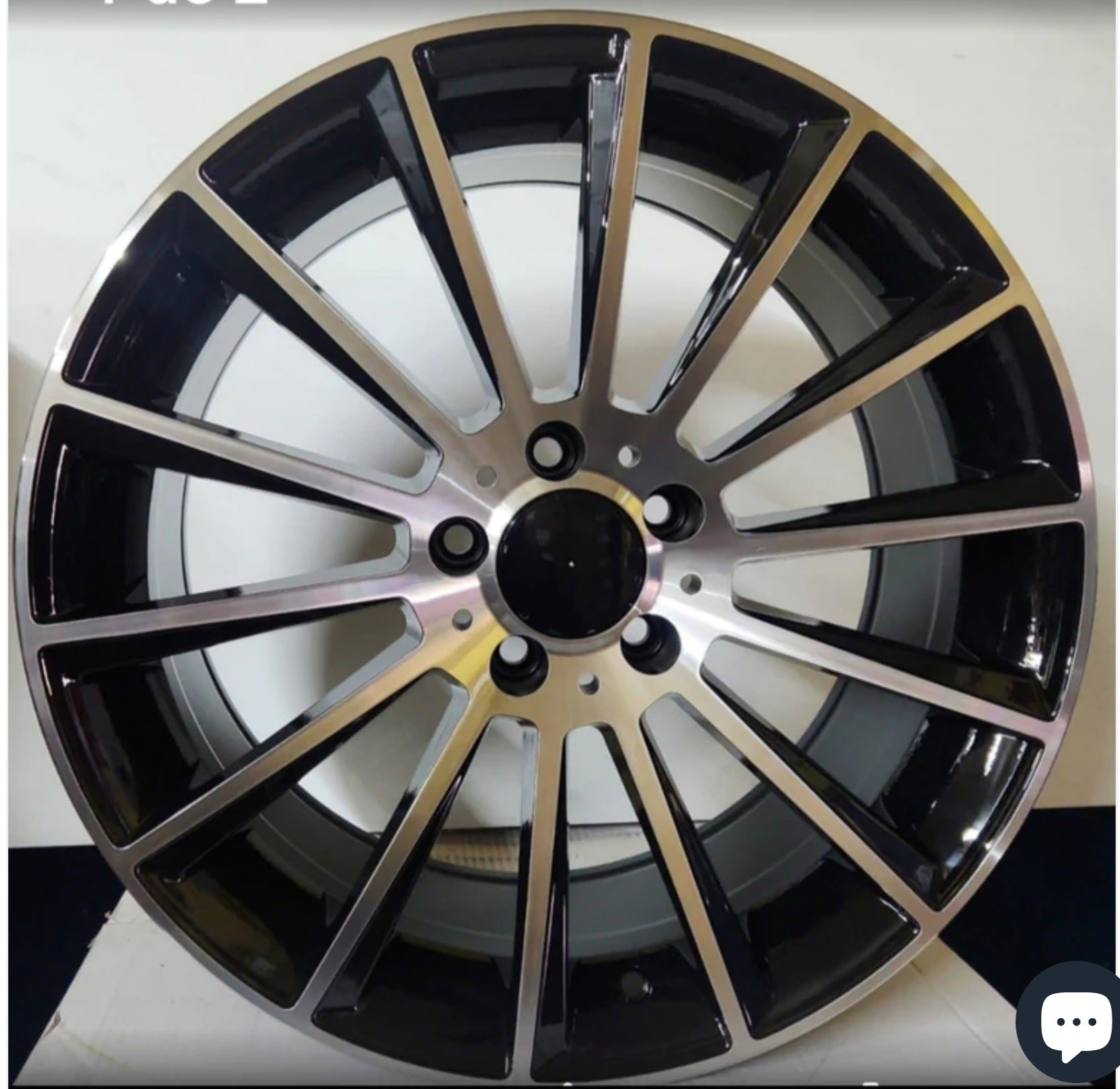 W813 20X8.5 5X112 BLACK MACHINED FACE - Gun Hill Tire House (WTW - WHOLESALE TIRES & WHEELS)