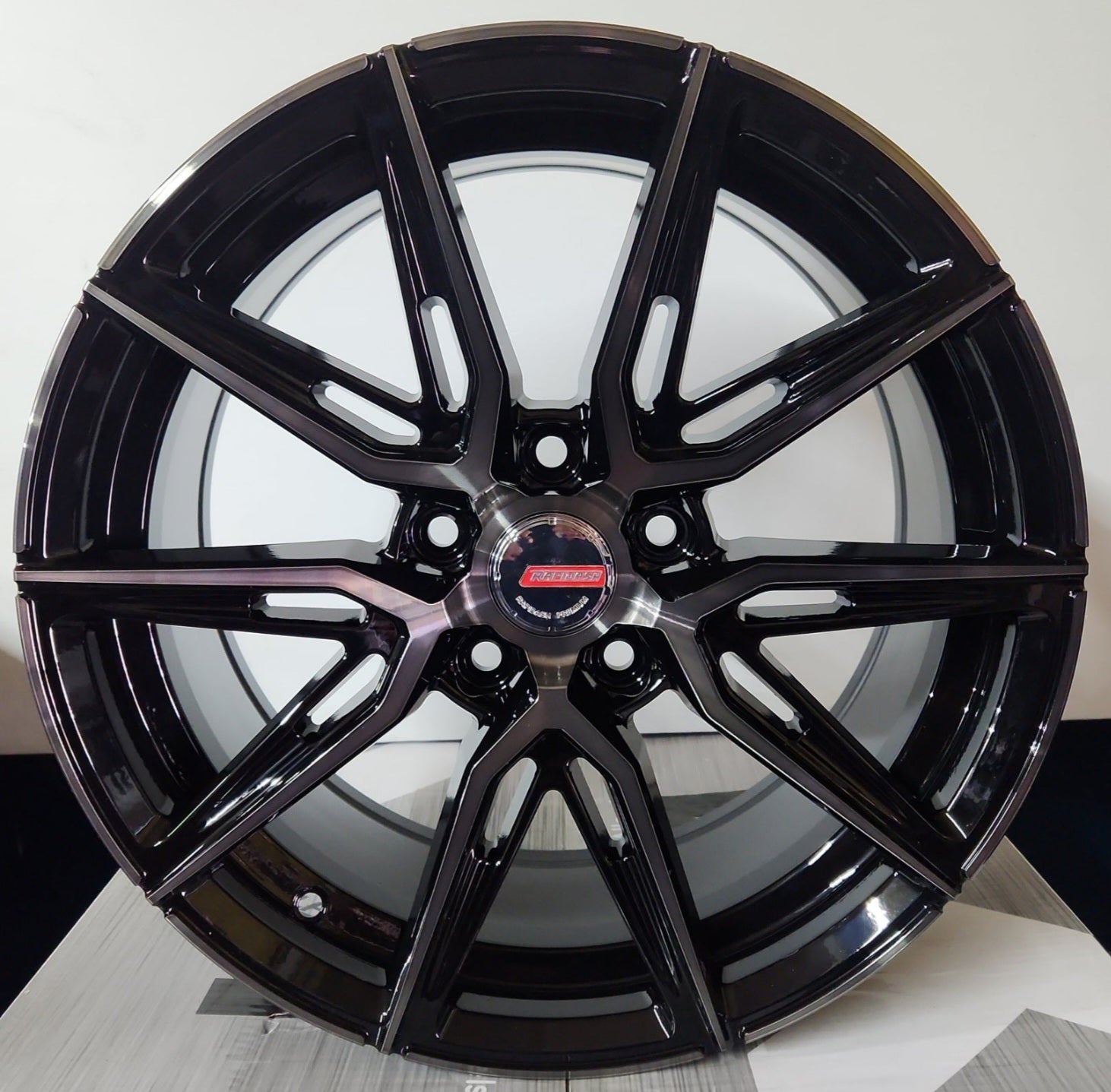 RAPIDASH RD - M107 17X7.5 PIANO BLACK MACHINE FACE WITH CLEAR BLACK - Gun Hill Tire House (WTW - WHOLESALE TIRES & WHEELS)