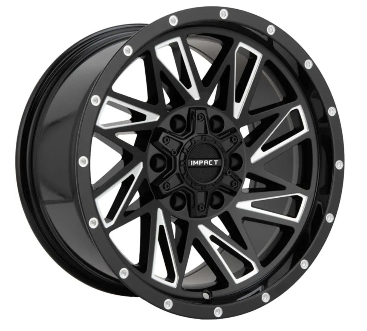 IMPACT 814 20X12 5X127 5X139.7 GLOSS BLACK - Gun Hill Tire House (WTW - WHOLESALE TIRES & WHEELS)