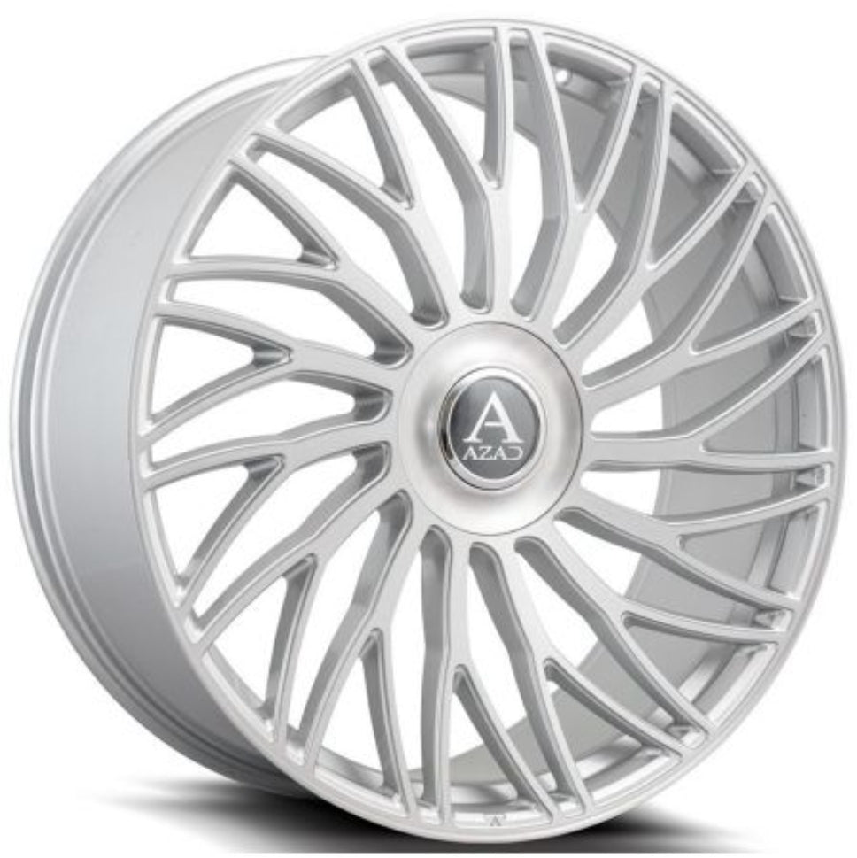 AZAD AZ717 22X9 5X120 - 5X114.3 BRUSHED SILVER - Gun Hill Tire House (WTW - WHOLESALE TIRES & WHEELS)
