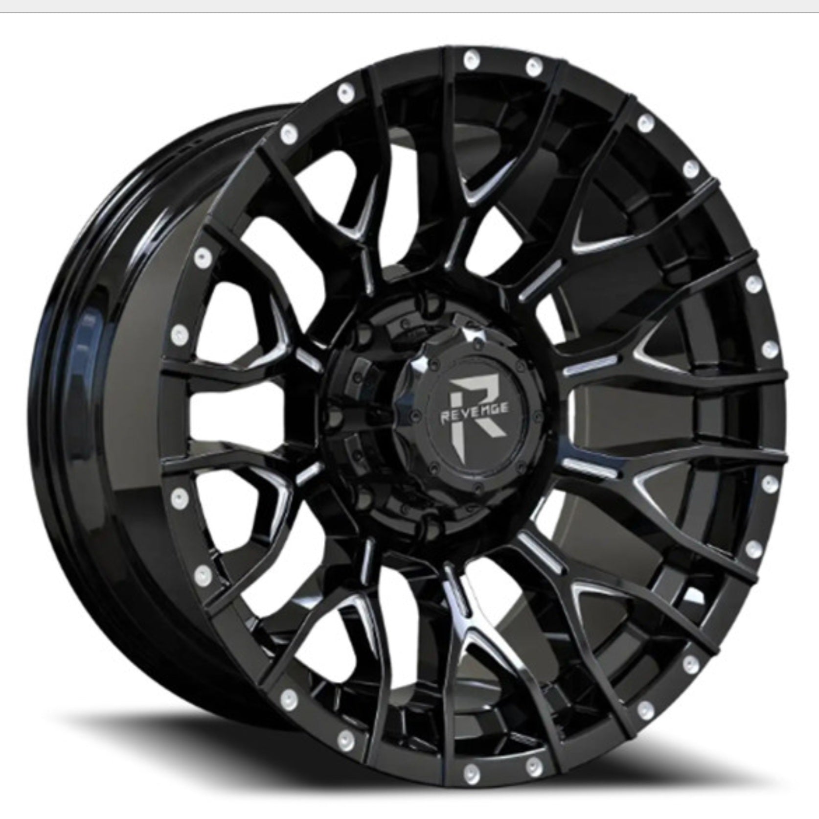 REVENGE RV - 201 20X10 5x150 5x139.7 BLACK AND MILLED - Gun Hill Tire House (WTW - WHOLESALE TIRES & WHEELS)