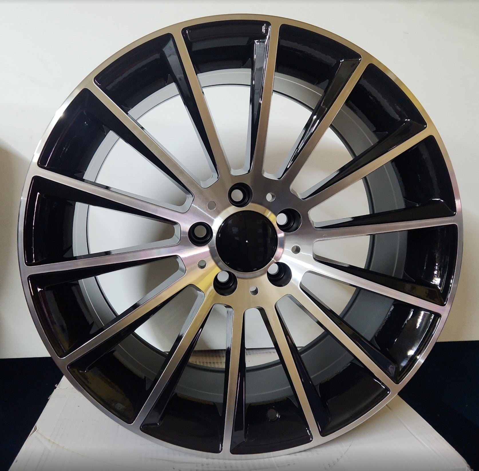 W813 19x9.5 5x112 BLACK MACHINED FACE - Gun Hill Tire House (WTW - WHOLESALE TIRES & WHEELS)