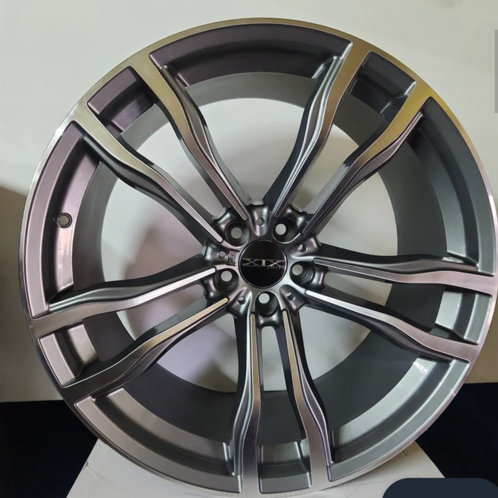 RB62 WHEELS 22x11 5x120 DARK GREY POLISHED - Gun Hill Tire House (WTW - WHOLESALE TIRES & WHEELS)