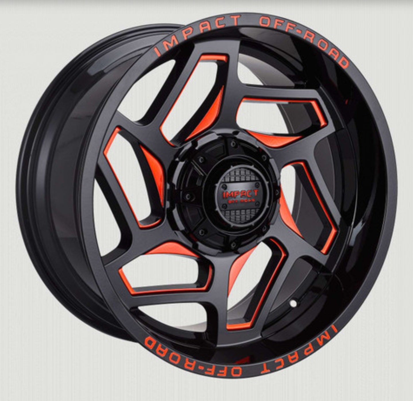 IMPACT OFF ROAD 826 20X10 6X5.5 - 6X135 - GLOSS BLACK RED MILLED - Gun Hill Tire House (WTW - WHOLESALE TIRES & WHEELS)