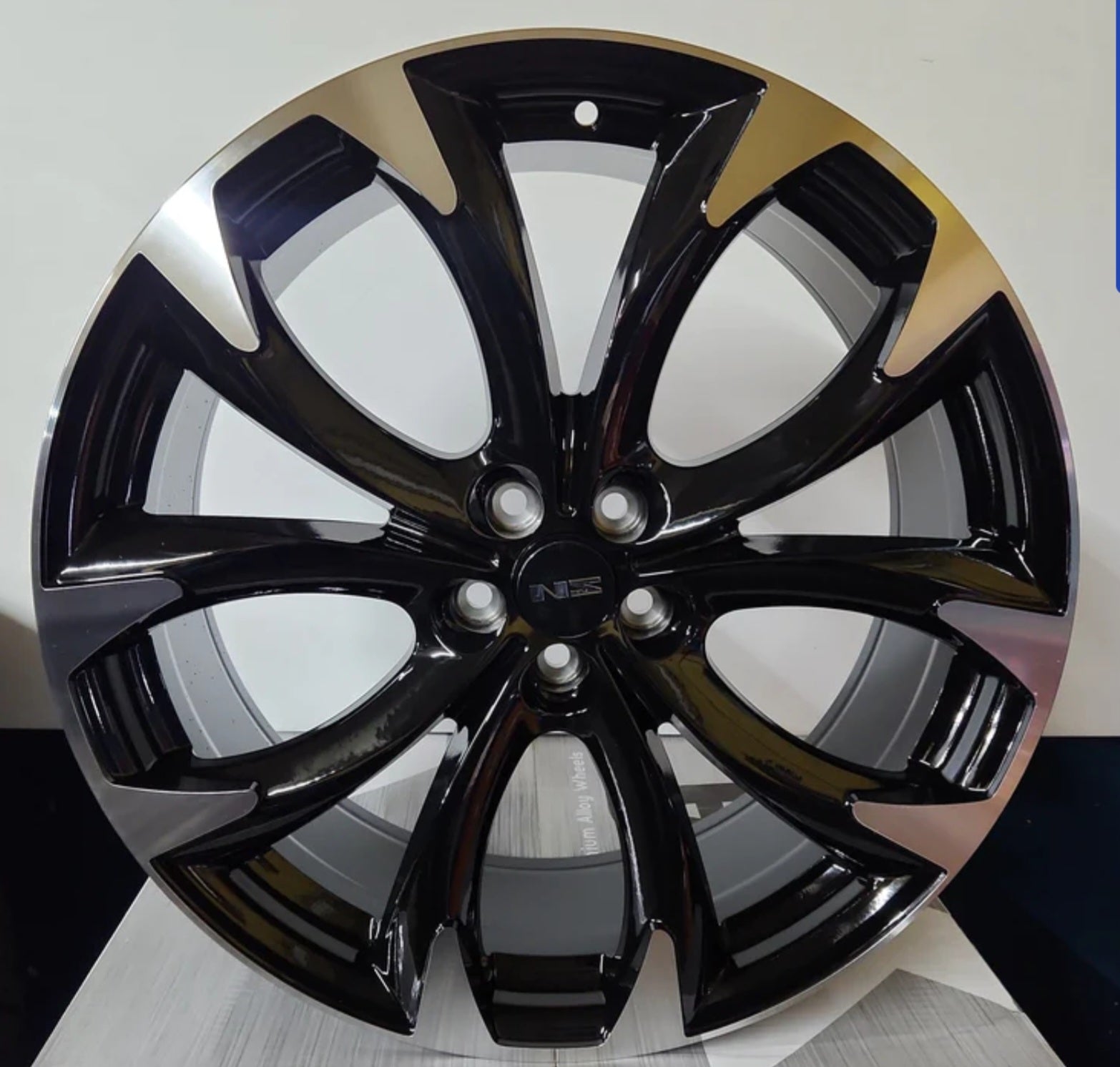 WEOE WHEELS MAZ U25 - 203 - CX STYLE 20X8 5X100 MACHINE FACE GLOSS BLACK - Gun Hill Tire House (WTW - WHOLESALE TIRES & WHEELS)
