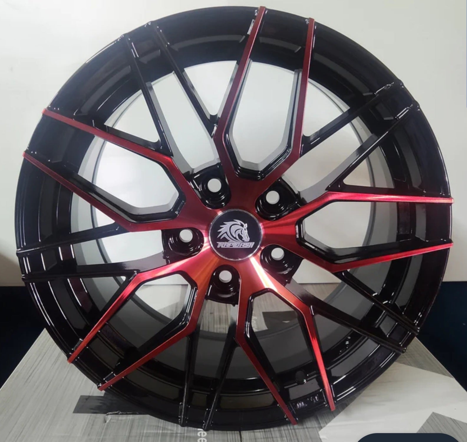 RAPIDASH RD - S7 16X7 5X114.3 PIANO BLACK RED FACE - Gun Hill Tire House (WTW - WHOLESALE TIRES & WHEELS)